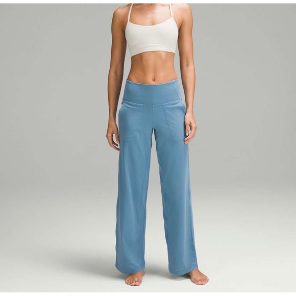 lululemon athletica Pants - Lululemon Align High-Rise Wide-Leg Pants Size 0 Utility‎ Blue Yoga Lounge